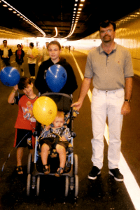 Hubby in Northbridge Tunnel, 2000